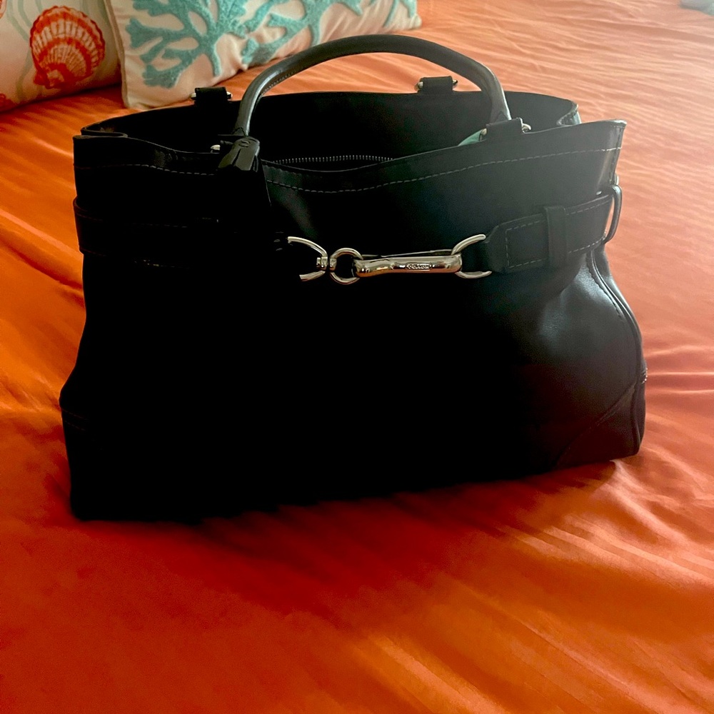 Leather Coach handbag